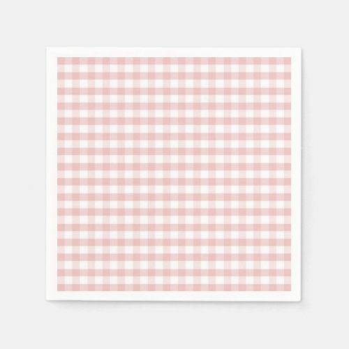 Soft Pink Gingham Plaid Birthday Baby Shower