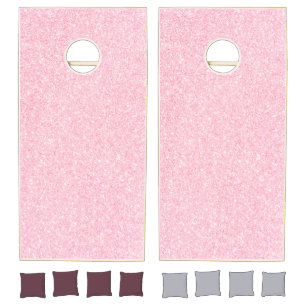 Soft Pink Glitter Cornhole Set