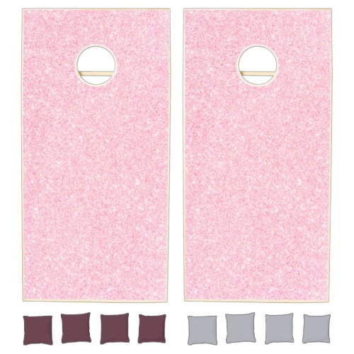 Soft Pink Glitter  Cornhole Set