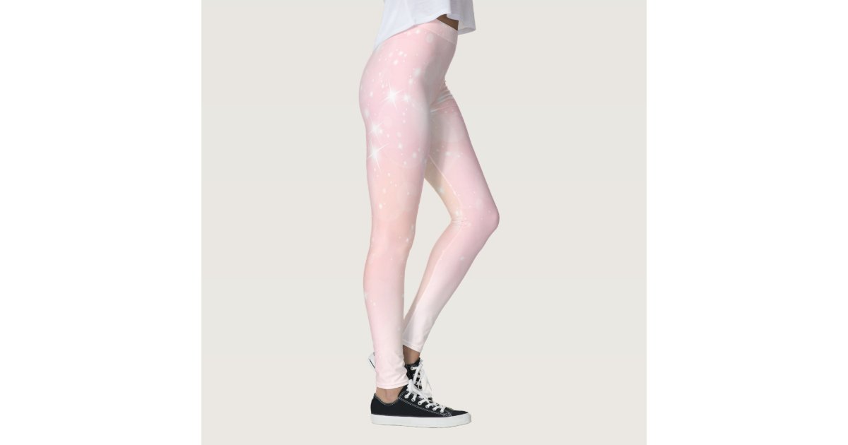 Cute Sparkly Pink Leggings Fashion Trendy Fun, Zazzle