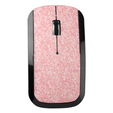 Soft Pink Glitter & Sparkles Wireless Mouse