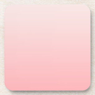Soft pink gradient beverage coaster