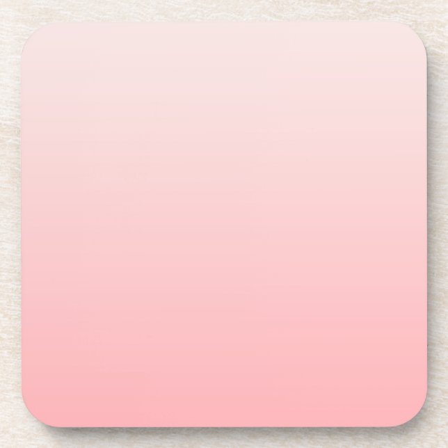 Soft pink gradient beverage coaster (Front)