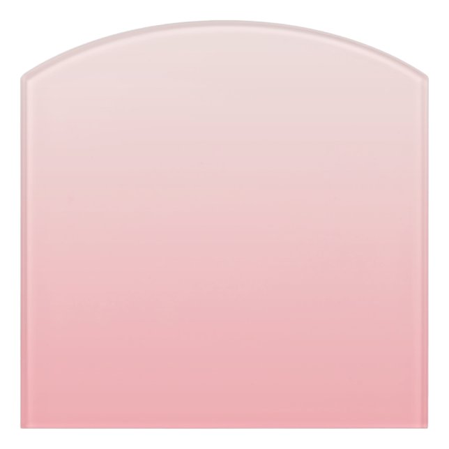 Soft pink gradient door sign (Contour Front)