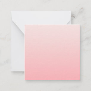 Soft pink gradient note card