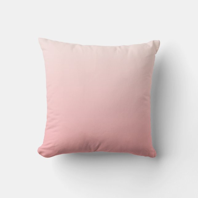 Soft pink gradient throw pillow (Front)