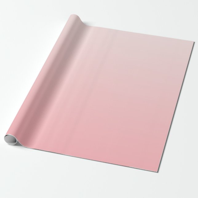 Soft pink gradient wrapping paper (Unrolled)