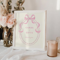 Soft Pink Hand Drawn Bow Frame Cards Gifts