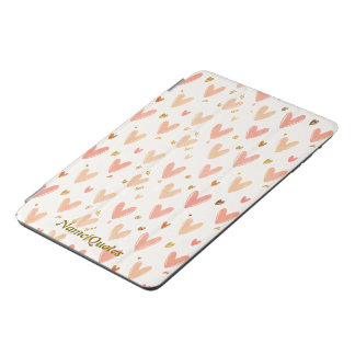 Soft Pink Hearts Seamless Pattern iPad Mini Cover