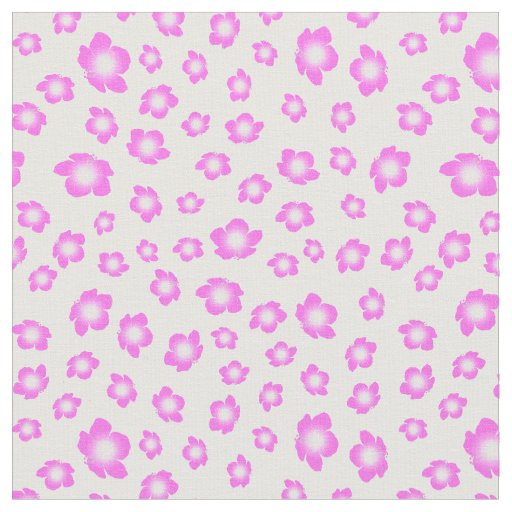 Soft Pink Hibiscus Floral Fabric