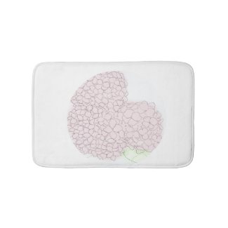 Soft Pink Hydrangea Bath Mat