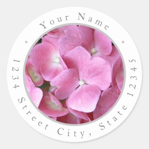 Soft Pink Hydrangea Pattern Labels