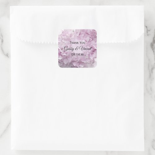 Soft Pink Hydrangea Wedding Thank You Favor Tags