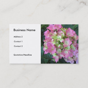 Soft Pink Hydrangeas Business Card