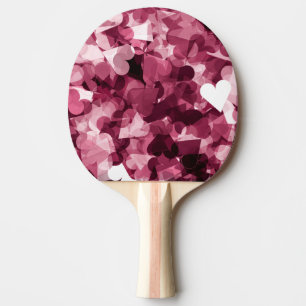 Soft Pink Kawaii Hearts Background Ping Pong Paddle