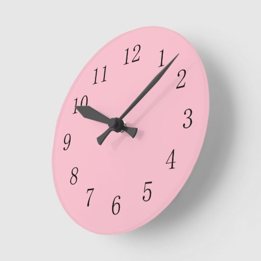 Soft Pink Kitchen Wall Clock Zazzle