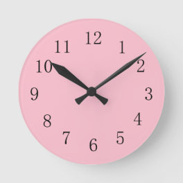 Soft Pink Kitchen Wall Clock