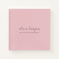 Soft Pink Letters to My Daughter Memory Keepsake Notebook