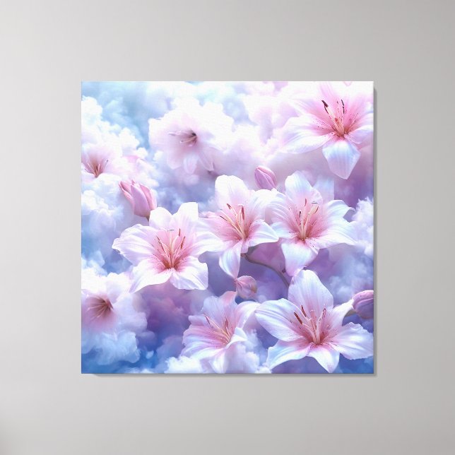 🌸 Soft Pink Lilies Home Accent 🌸 Canvas Print (Front)