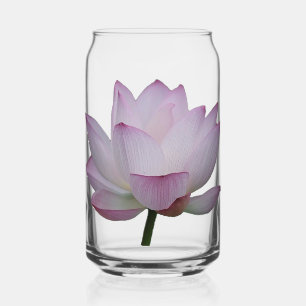Soft Pink Lotus Flower Wedding Can Glass