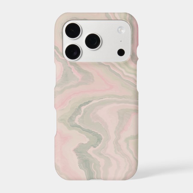 Soft Pink Marble iPhone Case – Elegant Pastel Ston (Back)