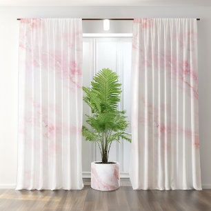 Soft Pink Marble Texture Blackout Curtains