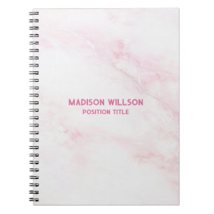 Soft Pink Marble Texture Notebook
