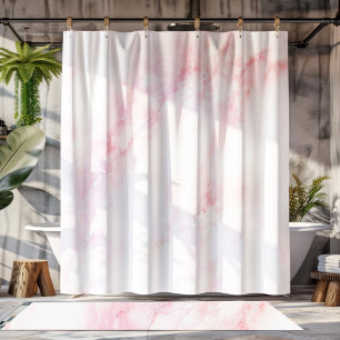 Soft Pink Marble Texture Shower Curtain