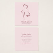 Soft Pink Maternity Doula Identity Illustration (Front & Back)