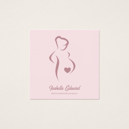 Soft Pink Maternity Doula Identity Illustration (Front)