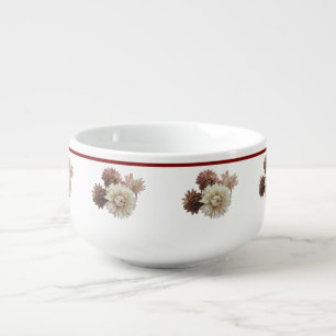 soft pink & mauve pretty coordinated dining soup mug