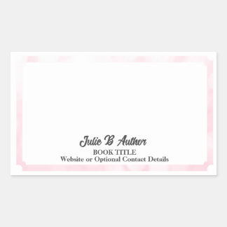 Soft Pink Minimalist Custom Author Bookplate