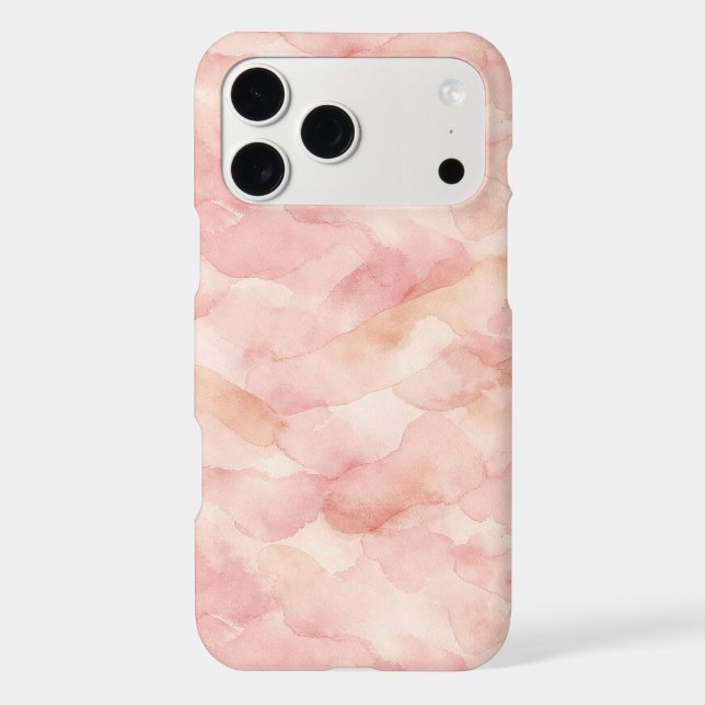 Soft Pink Modern Abstract Design Pattern Iphone Case (Back)
