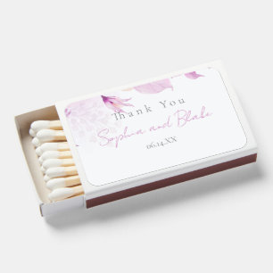Soft Pink Modern Boho Wedding Favor Matchboxes