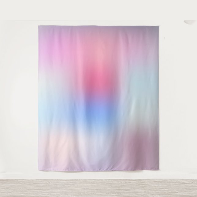 Soft Pink Modern Colorful Tapestry (Front)