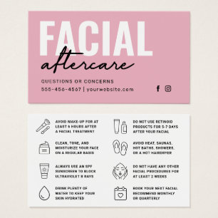 Soft Pink Modern Facial Aftercare Guide