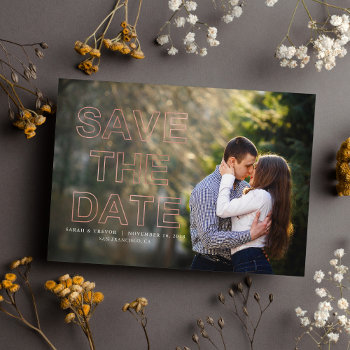 Soft Pink Modern Photo Wedding Save The Date by heartlocked at Zazzle