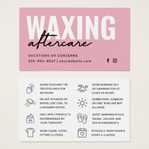 Soft Pink Modern Waxing Aftercare Guide