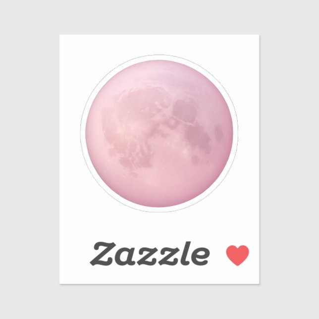 Soft Pink Moon Emoji Sticker (Sheet)