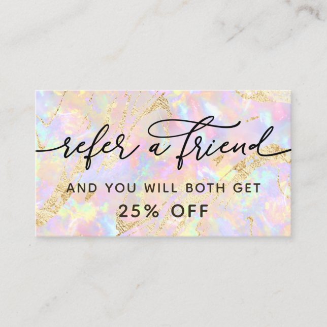 soft pink opal referral card (Front)