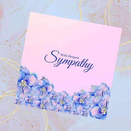 Soft Pink Pastel Floral Sympathy Card