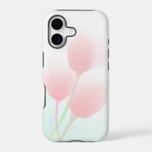 Soft Pink Pastel Tulips Wedding iPhone 17 Case