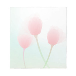 Soft Pink Pastel Tulips Wedding Notepad
