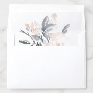 Soft Pink Peony Wedding Envelope Liner