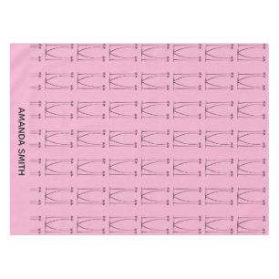 Soft Pink, Personalized, Silhouette Coconut Trees Tablecloth