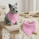Soft Pink Pet 22 Inch Sqr Bandana with White Dots<br><div class="desc">Style your furry friend with this adorable 22-inch square Soft Pink Pet Bandana, featuring classic white polka dots. Made from lightweight, breathable fabric, it's comfortable for everyday wear or special occasions. The charming pastel pink adds a sweet, playful touch to your pet’s look.</div>