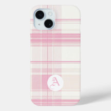 Soft Pink Plaid Customizable Phone Case