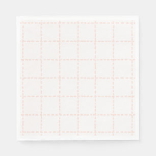 Soft Pink Plaid Preppy Girl Party Napkins