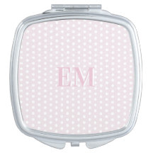 Soft Pink Polka Dot Modern Brand Monogram