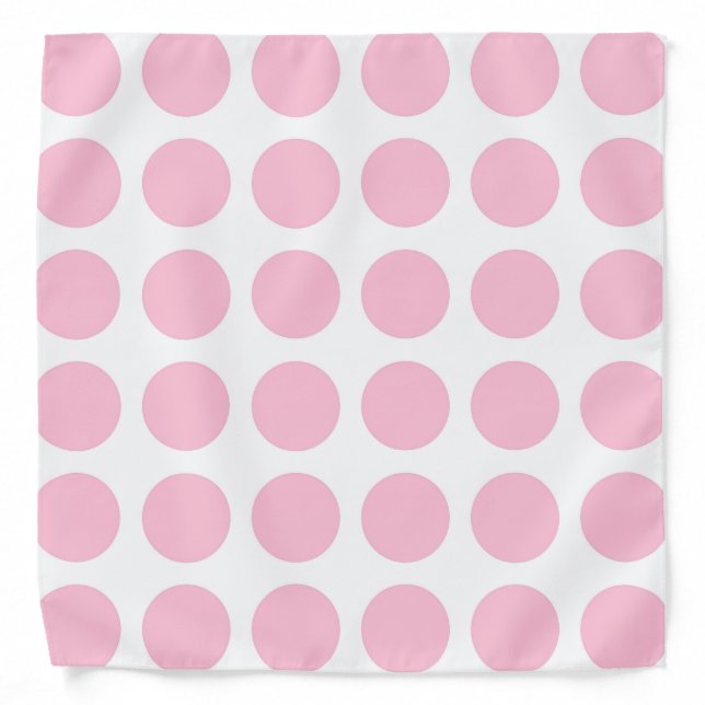 Soft Pink Polka Dots Bandana (Front)